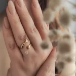 انگشتر طلا طرح آغوش - Image 2