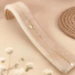 دستبند طلا طرح هرمس و آویز بادبزنی - Image 4