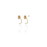 گوشواره نیم حلقه طرح ستاره