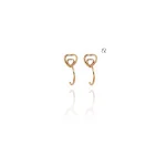 گوشواره نیم حلقه طرح قلب