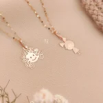آویزگردنی طلا دخترانه طرح دختر ایستاده - Image 2