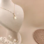 آویزگردنی طلا بچگانه طرح دختر موفرفری - Image 3