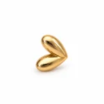 مدال طلا قلب هلیومی GD01001517 بدون زنجیر و بدون حلقه‌چه روی زمینه سفید