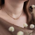 گردنبند طلا رولو لوکس GD02001617 روی مدل